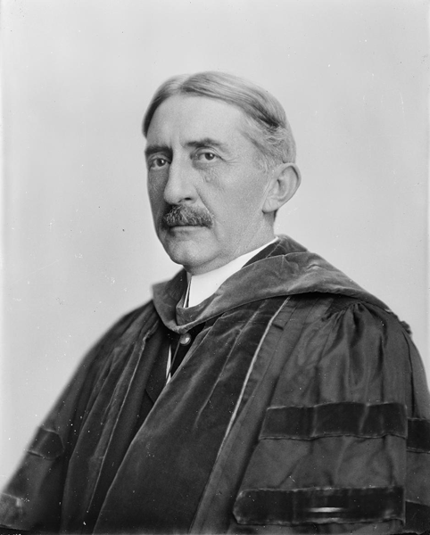 1904 -
Edwin Anderson Alderman becomes the University's first president. Alderman was a pioneer of educational expansion. He increased appropriations for the Library and encouraged the expansion of library services. In his Founder's Day address in April of 1924 he proposed the construction of a new million-dollar library.

image: portrait of Edwin Alderman by Rufus Holsinger, 1912.
