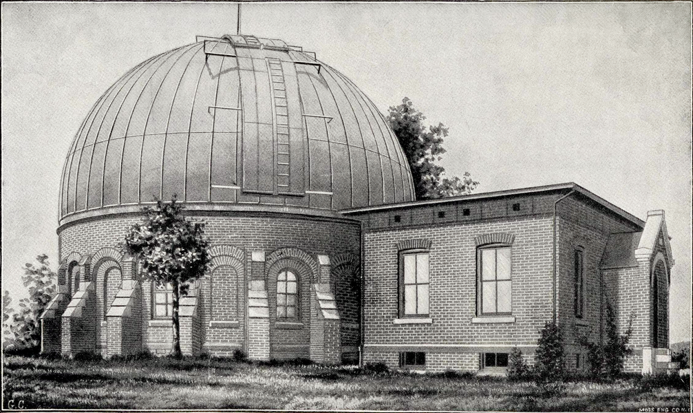 1893  -
Lack of space in the Rotunda results in four “departmental libraries”: Biology & Agriculture, Chemistry, Law, and Astronomy, which is housed in the Leander McCormick Observatory.

image: Engraving of the Leander McCormick Observatory.
