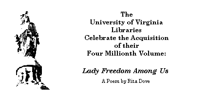 University of Virginia Library Four-Millionth Volume.