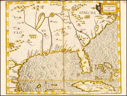[Map of southeastern North America] from Descriptionis Ptolemaicae augmentum sive Occidentis …
