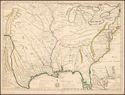Carte de la Louisiane et du cours du Mississipi…