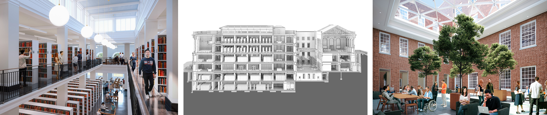 Artist's renderings of proposed new building facade.