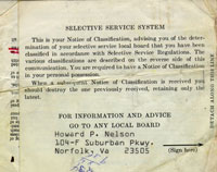 U.S. Selective Service Draft Card, 197